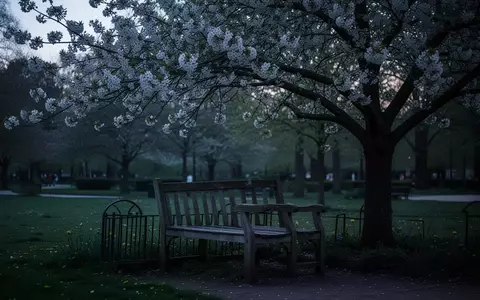 Symbolbild: Parkbank unter einem blühenden Baum - Foto: über boerse-global.de
