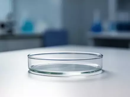 Eine sterile Laborumgebung mit einem leeren Petrischälchen als Symbol für medizinische Forschung. - Foto: über boerse-global.de