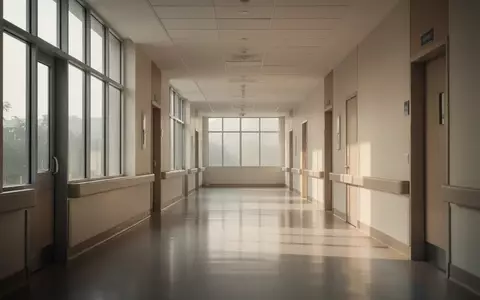 Ein moderner, leerer Krankenhausflur mit einfallendem Tageslicht in Hyderabad. - Foto: über boerse-global.de