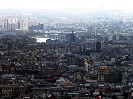 Blick über Moskau mit Moskwa im Hintergrund (Archiv) - Foto: via dts Nachrichtenagentur