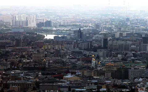 Blick über Moskau mit Moskwa im Hintergrund (Archiv) - Foto: via dts Nachrichtenagentur