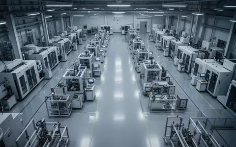 Eine saubere, automatisierte Produktionshalle für Halbleiter mit hochpräzisen Maschinen in einer industriellen Umgebung. - Foto: über boerse-global.de