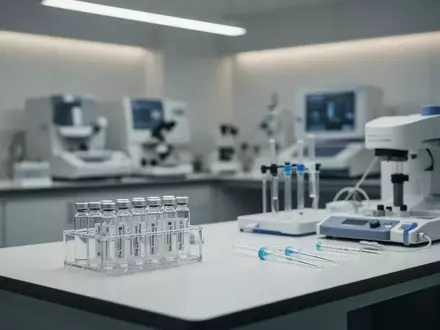 Ein steriler, modern eingerichteter klinischer Laborbereich mit medizinischen Geräten in einer hellen, professionellen Umgebung. - Foto: über boerse-global.de