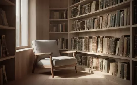 Ein ruhiger, sonnendurchfluteter Lesebereich in einer Bibliothek mit Bücherregalen und einem gemütlichen Sessel. - Foto: über boerse-global.de
