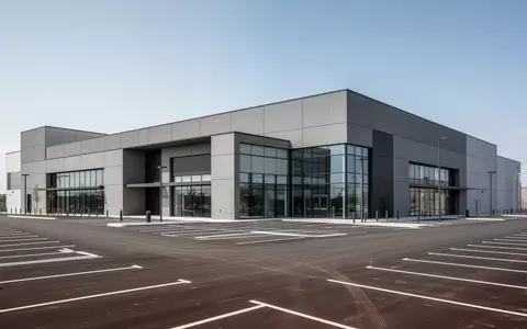 Ein modernes, großflächiges Einzelhandelsgebäude mit Parkplatz bei Tageslicht. - Foto: über boerse-global.de