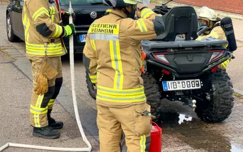 FW Weinheim: Überhitzte Bremsanlage an Quad beschäftigt Feuerwehr - Foto: presseportal.de