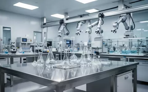 Ein modernes, steriles Labor mit hochwertigen wissenschaftlichen Geräten und Edelstahl-Arbeitsflächen. - Foto: über boerse-global.de
