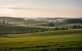 Weite, sanfte Hügellandschaft in Niederösterreich bei Sonnenuntergang. - Foto: über boerse-global.de