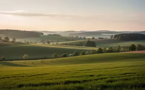 Weite, sanfte Hügellandschaft in Niederösterreich bei Sonnenuntergang. - Foto: über boerse-global.de
