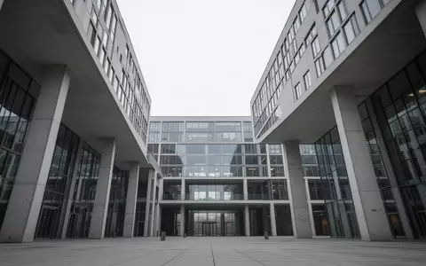 Moderne Architektur des Marie-Elisabeth-Lüders-Hauses in Berlin mit geometrischen Beton- und Glaselementen. - Foto: über boerse-global.de