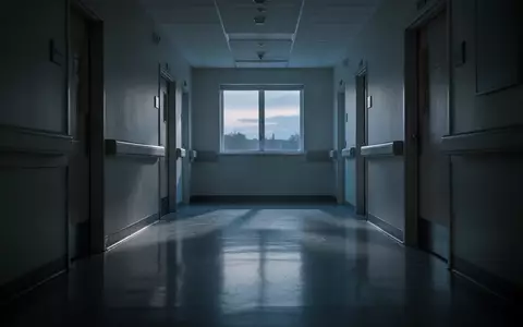 Ein leerer, ruhig beleuchteter Klinikflur in einer psychiatrischen Einrichtung in der Dämmerung. - Foto: über boerse-global.de
