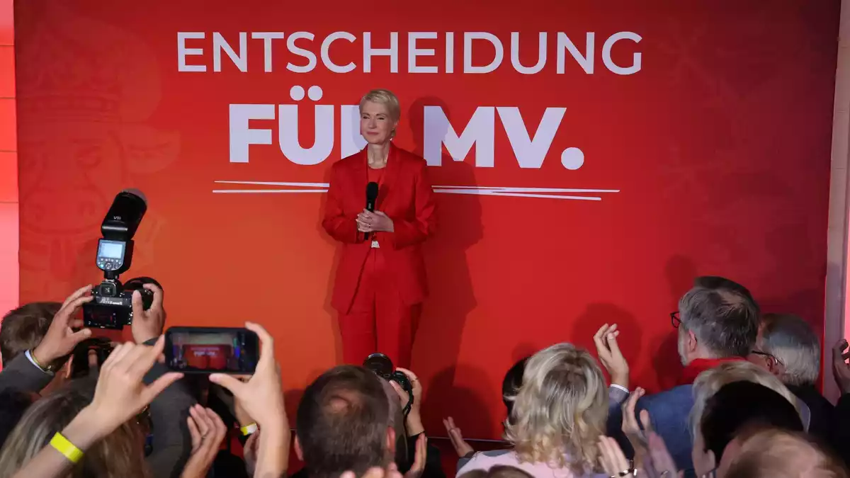Schwesig hat trotz Aufholjagd wohl knapp nicht gewonnen.   - Bild: Bernd Wüstneck/dpa