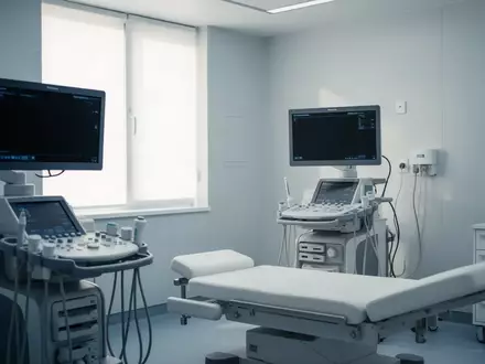 Ein moderner, steriler Behandlungsraum in einer Klinik mit medizinischer Ausstattung bei gedimmtem Licht. - Foto: über boerse-global.de