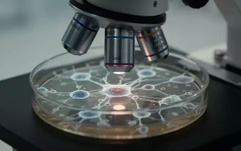 Mikroskopische Aufnahme von biologischen Zellstrukturen zur Veranschaulichung komplexer Netzwerke in der medizinischen Forschung. - Foto: über boerse-global.de