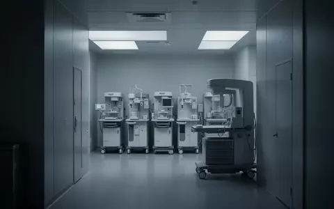 Minimalistisch gestalteter medizinischer Untersuchungsraum mit hochwertiger Diagnosetechnik in einer ruhigen, sterilen Umgebung. - Foto: über boerse-global.de