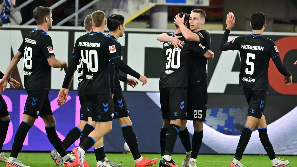 Torjubel beim SC Paderborn: Der Aufsteiger erzielte gegen Hoffenheim seine ersten Treffer. - Bild: Swen Pförtner/dpa