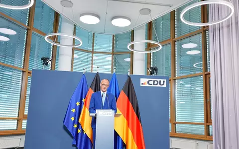 Kanzler Merz sagt, am Ergebnis der CDU in Mecklenburg-Vorpommern gebe es nichts schönzureden. - Foto: Michael Kappeler/dpa