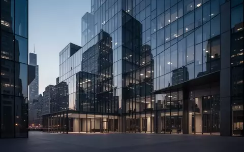 Ein modernes, minimalistisches Bürogebäude in einem Finanzviertel während der Dämmerung, das globale Märkte und Stabilität symbolisiert. - Foto: über boerse-global.de