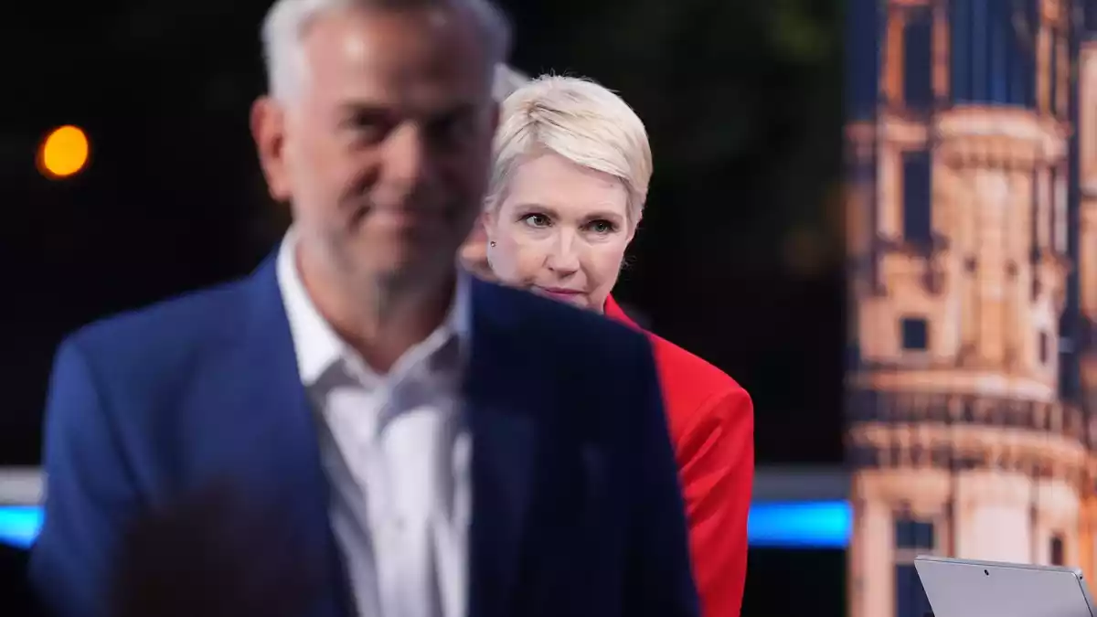 Die AfD mit Leif-Erik Holm landete bei der Landtagswahl vor der SPD um Ministerpräsidentin Manuela Schwesig. - Bild: Marcus Brandt/dpa Pool/dpa