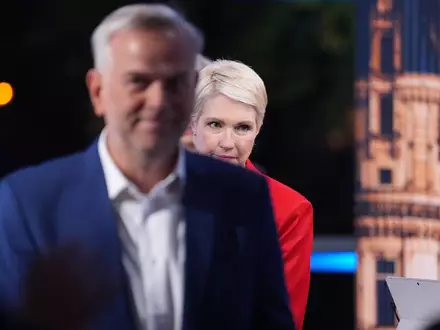 Die AfD mit Leif-Erik Holm landete bei der Landtagswahl vor der SPD um Ministerpräsidentin Manuela Schwesig. - Foto: Marcus Brandt/dpa Pool/dpa