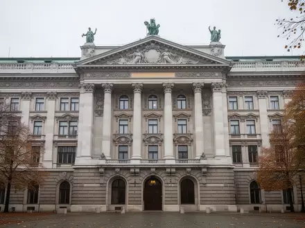 Fassade eines historischen Gebäudes in Wien an einem bewölkten Tag. - Foto: über boerse-global.de