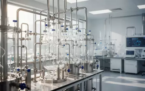 Ein modernes, helles pharmazeutisches Forschungslabor mit hochmodernen Bioreaktoren und Edelstahl-Rohrsystemen. - Foto: ĂĽber boerse-global.de
