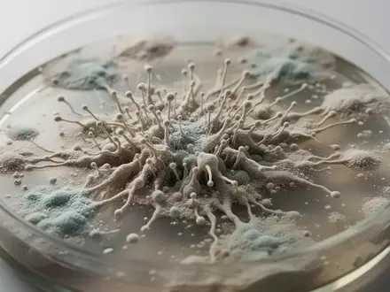 Nahaufnahme einer mikrobiellen Kolonie in einer Laborschale, die die Komplexität biologischer Strukturen verdeutlicht. - Foto: über boerse-global.de