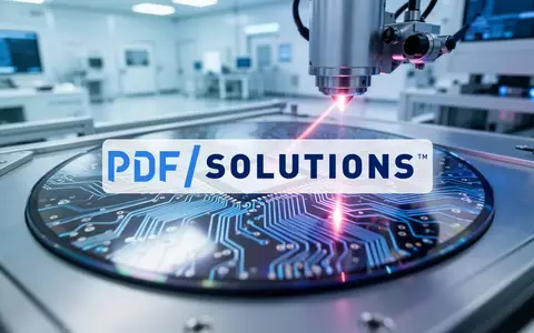 Abstrakte Darstellung einer modernen Halbleiterfertigung mit präzisen technologischen Strukturen in kühlem Licht. - Foto: über boerse-global.de