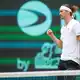 Alexander Zverev bejubelt den Sieg gegen Kroatien im Davis Cup. - Bild: Christoph Reichwein/dpa