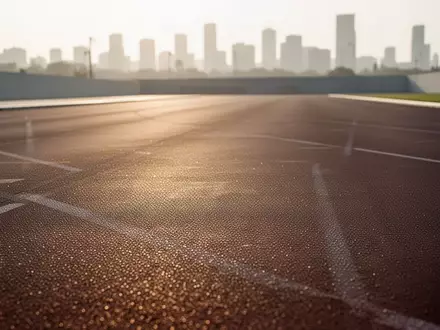 Eine leere, moderne Laufbahn bei Sonnenuntergang in einer minimalistischen Umgebung. - Foto: über boerse-global.de
