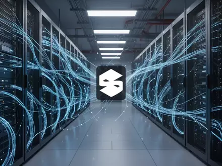 Modernes Rechenzentrum mit leuchtenden Glasfaserkabeln und Server-Racks als Symbol für künstliche Intelligenz. - Foto: über boerse-global.de