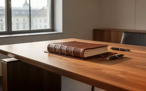 Ein minimalistischer Arbeitsplatz mit hochwertigen juristischen Fachbüchern und Dokumenten in einem hellen Büro. - Foto: über boerse-global.de