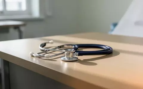 Ein medizinisches Stethoskop liegt auf einem schlichten, hellen Untersuchungstisch in einem ruhigen Behandlungszimmer. - Foto: ĂĽber boerse-global.de