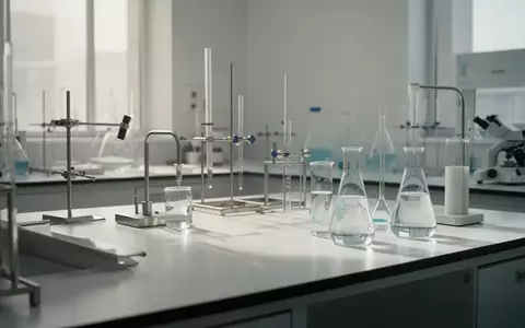Ein steriler, minimalistischer Laborraum mit Edelstahlausrüstung und Glasbehältern auf einer Arbeitsfläche. - Foto: über boerse-global.de
