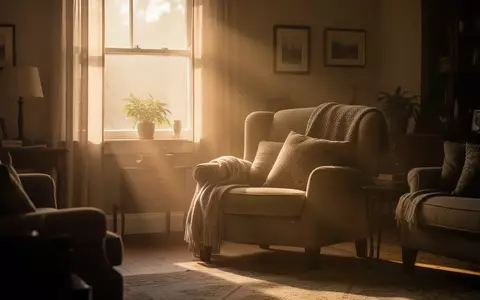 Ein lichtdurchflutetes Wohnzimmer am frühen Morgen, das eine ruhige und entspannte häusliche Atmosphäre vermittelt. - Foto: über boerse-global.de