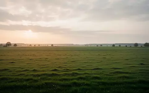 Eine weitläufige, ruhige Wiesenlandschaft in Norddeutschland in der Abenddämmerung. - Foto: über boerse-global.de