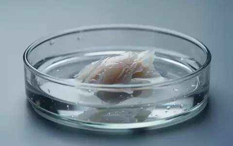 Ein steriles Labor-Gefäß mit einer kleinen, biologischen Gewebeprobe in einer klaren Nährlösung. - Foto: über boerse-global.de