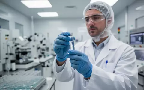 Ein Wissenschaftler in einem modernen pharmazeutischen Labor arbeitet mit einer Glasampulle. - Foto: über boerse-global.de