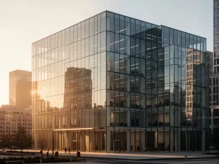 Modernes Bürogebäude in einem Finanzviertel bei Sonnenuntergang - Foto: über boerse-global.de