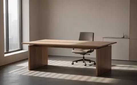 Ein minimalistischer, leerer Schreibtisch in einem hellen, modernen Büro mit natürlichem Lichteinfall. - Foto: über boerse-global.de