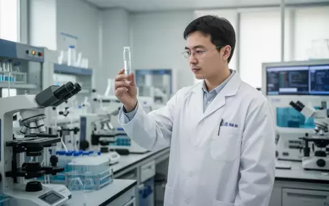 Ein Forscher in einem modernen chinesischen Pharmalabor bei der Untersuchung eines Präparats. - Foto: über boerse-global.de
