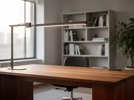 Ein minimalistischer, aufgeräumter Arbeitsplatz in einem modernen Büro bei natürlichem Licht. - Foto: über boerse-global.de