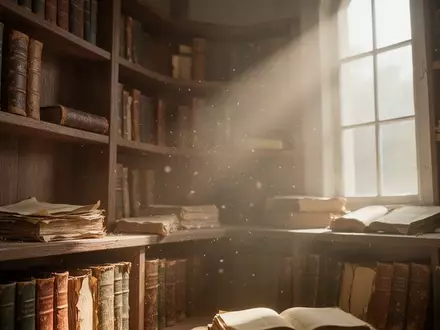Ein sonnendurchfluteter Raum mit alten Bücherregalen und einer ruhigen, intellektuellen Atmosphäre. - Foto: über boerse-global.de