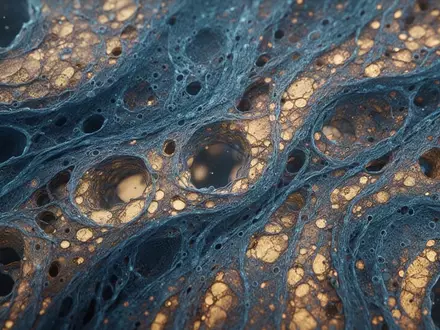Mikroskopische Aufnahme von biologischem Gewebe zur Darstellung zellulärer Strukturen in einem Forschungslabor. - Foto: über boerse-global.de