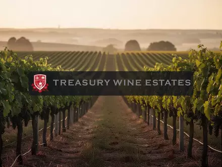 Reihen von Weinreben in einer modernen Weinbaulandschaft während der goldenen Stunde. - Foto: über boerse-global.de