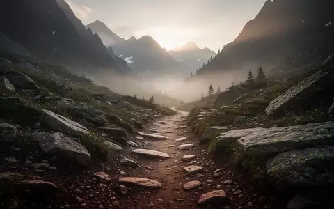 Ein nebliger Bergpfad in den Alpen bei Sonnenaufgang, der die Naturverbundenheit und das Outdoor-Thema der Produktserie widerspiegelt. - Foto: über boerse-global.de