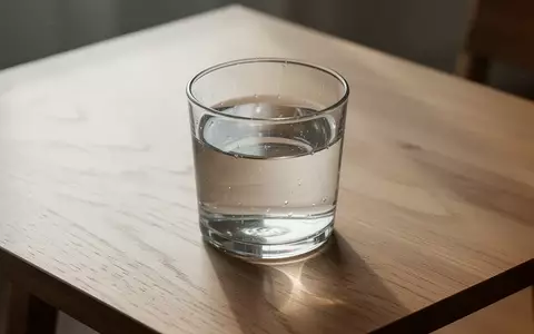 Ein klares Glas Wasser auf einem minimalistischen Holztisch bei natürlichem Tageslicht. - Foto: über boerse-global.de