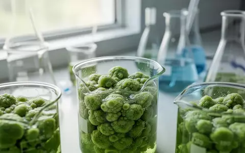 Nahaufnahme von pflanzlichen Kalluskulturen in Laborbechern zur Erforschung geroprotektiver Wirkstoffe. - Foto: über boerse-global.de