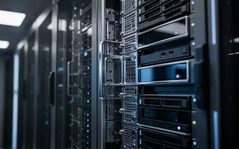 Moderne Server-Hardware in einem professionellen Rechenzentrum mit blauer Beleuchtung. - Foto: über boerse-global.de