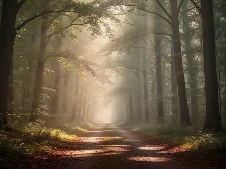 Ein sonnendurchfluteter Waldweg, der eine ruhige und friedliche Atmosphäre ausstrahlt. - Foto: über boerse-global.de